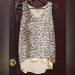 Philosophy Animal Print V-Neck Blouse